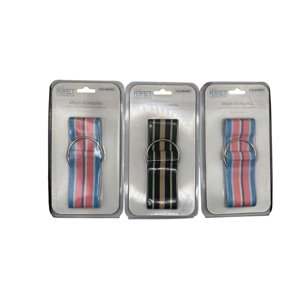 Colorbok Scrapbook‎ Album Accessories Strap Closure Belt Lot of 3 NIP